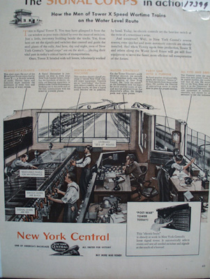 New York Central RR Signal Corps in Action Ad 1944