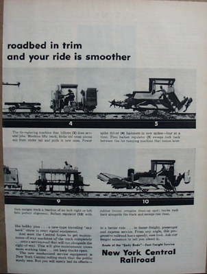 New York Central RR What's New Ad 1957