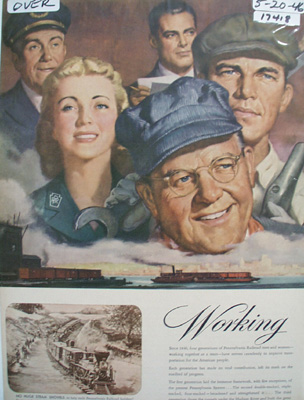Pennsylvania Railroad Working Partners Ad 1946