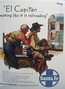 Santa Fe RR Nothing Like It Ad 1947