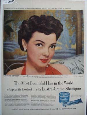 Lustre Crme & Kathryn Grayson Ad 1952