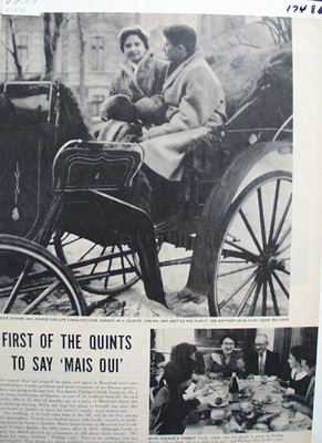 Cecile Dionne & Fiance Article 1957