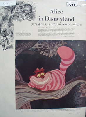 Disney Alice In Disneyland Article 1951
