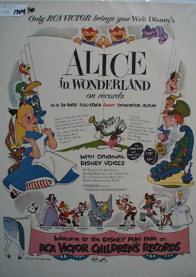 RCA Victor & Walt Disney Alice Ad 1951