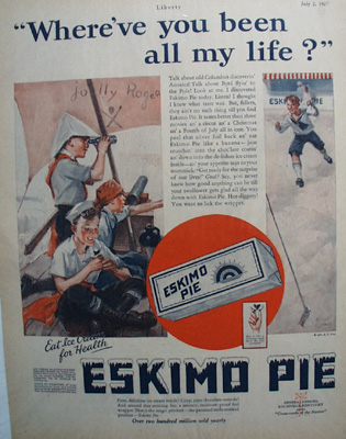Eskimo Pie Where've You Been Ad 1927