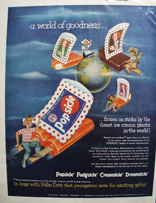 Popsicle World of Goodness Ad 1952