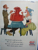 Jell-0 & Apple Core Jell-0 Ad 1955