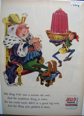 Jell-0 & Old King Cole Ad 1956