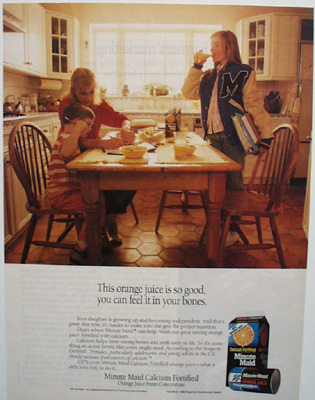 Minute Maid Orange Juice Feel It in Bones Ad 1989