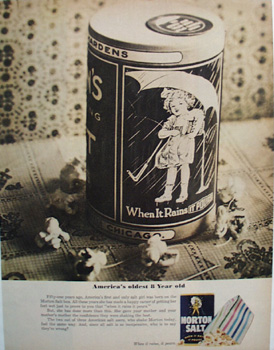 Morton's Salt & America's Eight Year Old Ad 1965