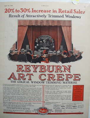 Reyburn Art Crepe Window Trimming Ad 1928