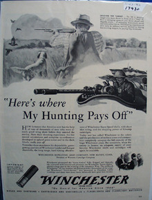 Winchester Hunting Pays Off Ad 1942