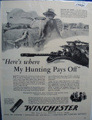 Winchester Hunting Pays Off Ad 1942
