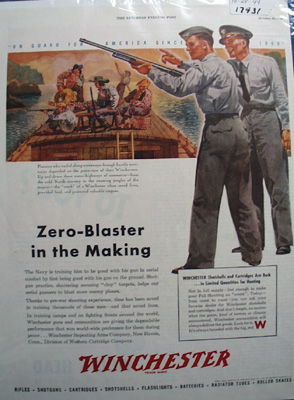 Winchester Zero Blasting Ad 1944