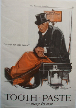 Listerine Tooth Paste For Lazy People Ad 1927