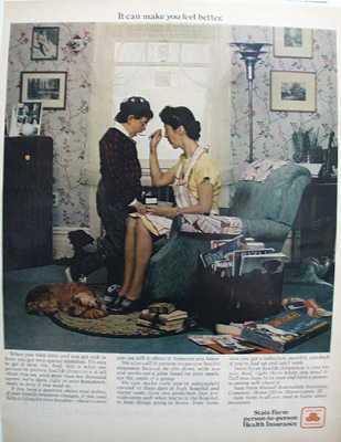 State Farm Ins. Mother With Spoon Ad 1971