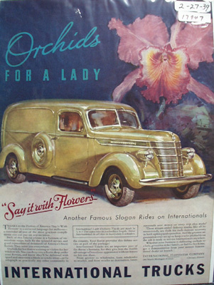 International Truck Say It With Flowers Ad 1939