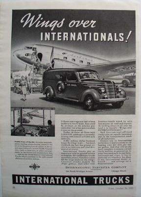 International Trucks Wings Over Ad 1939