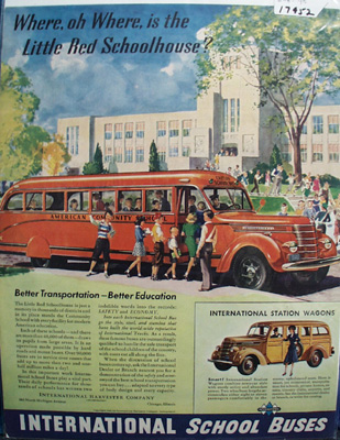 International School Bus Better Education Ad 1940