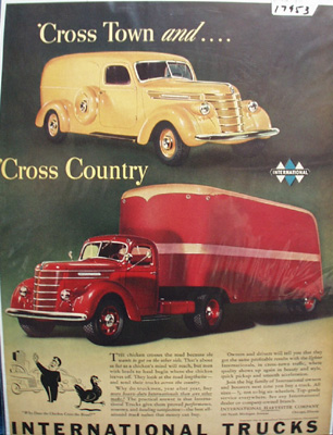 International Trucks Cross Town Ad 1940