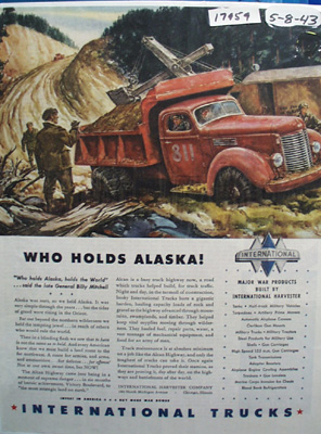 International Who Holds Alaska Ad 1943