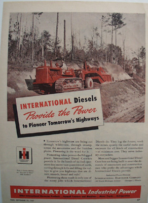 International Provides the Power Ad 1947