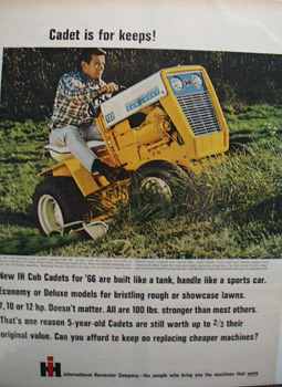International Cadet is for Keeps Ad 1966