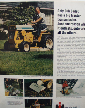 International Cub Cadet Outworks Others Ad 1969