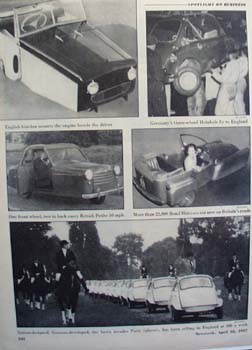 Newsweek spotlight on business cars in miniature. Ad