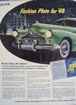 Buick fashion plate for 48. Ad was published 2/2/48.