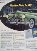 Buick fashion plate for 48. Ad was published 2/2/48.