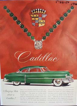 Cadillac amazing facts. Ad was published 5/22/50