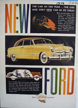 Ford Forty-Niner car of the year. Ad