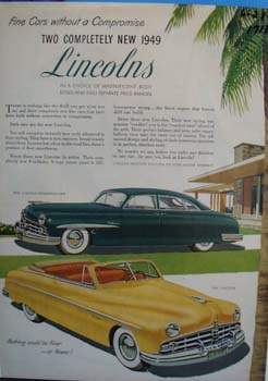 Lincoln fine cars without a compromise. Ad