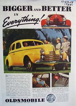 Oldsmobile bigger and better in everything. Ad