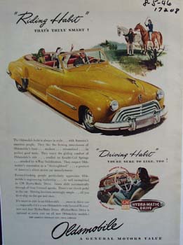 Oldsmobile habit is always in style. Ad