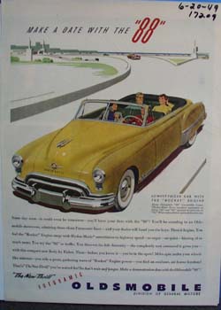 Oldsmobile make a date with the 88. Ad