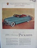 Packards 50 years of fine car leadership. Ad