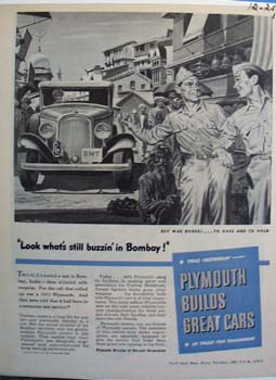 Plymouth look whats still buzzin in Bombay. Ad