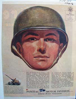 Pontiac keep America free by buying war bonds.