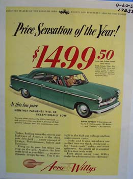Aero-Lark price sensation of the year. Ad