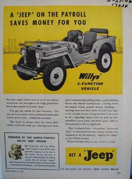 Jeep on the payroll saves money for you. Ad