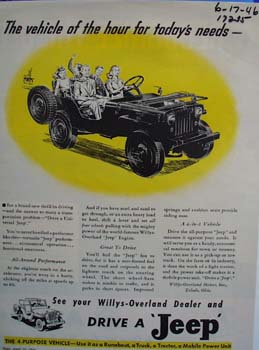 Jeep vehicle of the hour for todays need. Ad