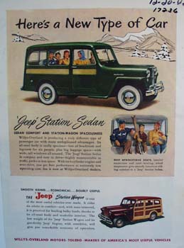 Jeep Station Sedan a new type of car. Ad
