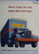Autocar trucks engineered for heavy duty. Ad was published 1/27/47