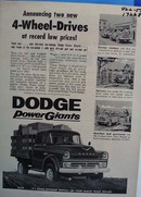 Dodge 4-wheel drive power giant. Ad