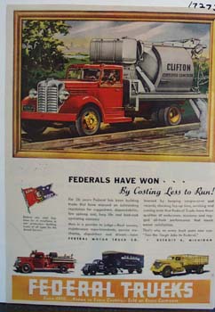 Federal trucks handle the tough jobs. Ad