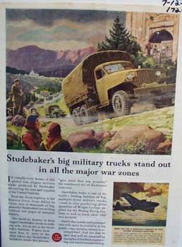 Stubaker trucks standout in war zones. Ad