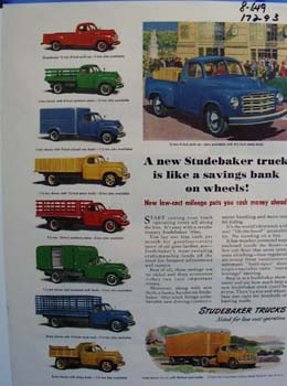 Studebaker savings on wheels. Ad
