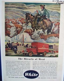 White the greatest name in trucks. Ad